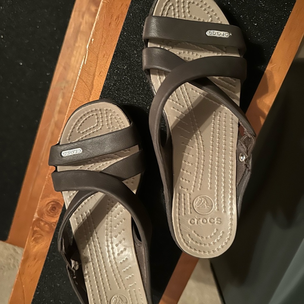 Crocs with 4 inch heel. Gently worn and stylish